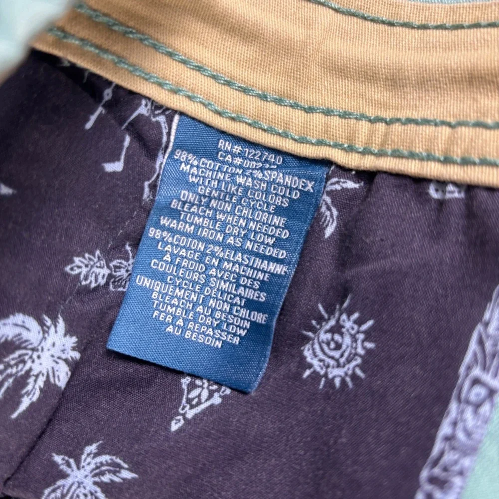Caribbean Joe Mens Shorts Size 42 Seafoam Green Cotton Stretch Drawstring Casual